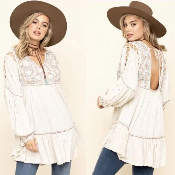 Free People Embroidered Tunic XS NWT - Picture 8 of 14